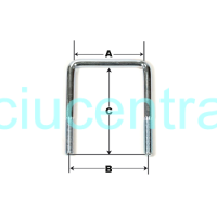 Priekabos tvirtinimo detalė U formos Priekabos tvirtinimo detalė U formos